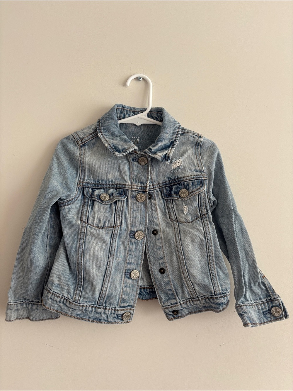 Gap Denim Jacket Toddler Size 4T Light Blue Cotton Summer Fall Outdoor